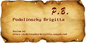 Podolinszky Brigitta névjegykártya